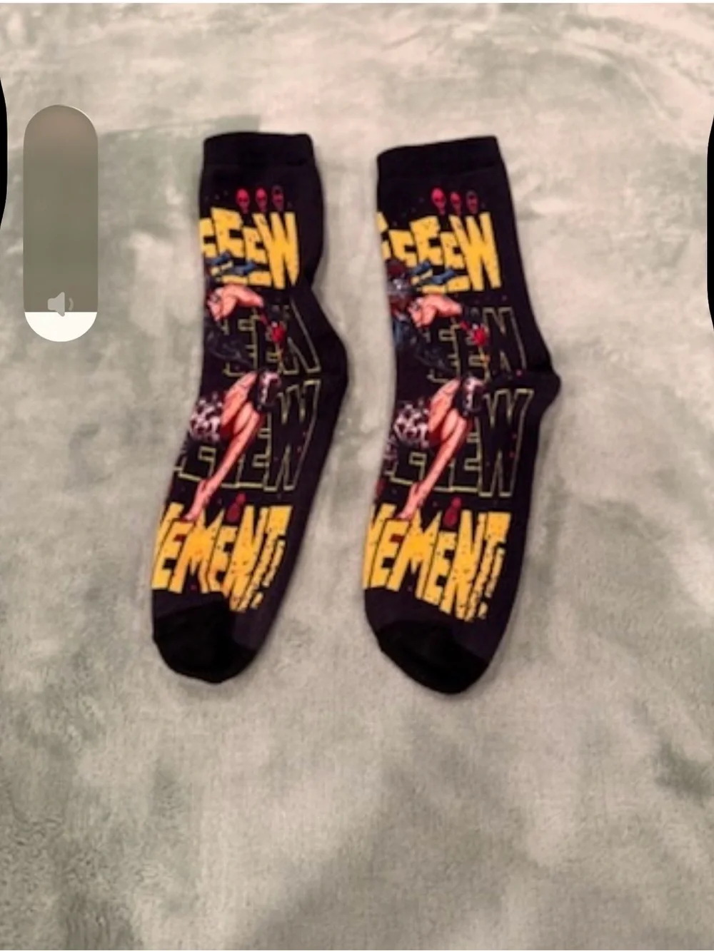 Dungeon Crawler Carl Inspired Crew Socks Black Graphic Novelty Adult New